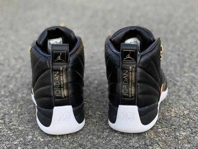 Rep TBK 12 AO6068-007 Retro Black 'Reptile' Metallic Gold-White Air Jordan 0620